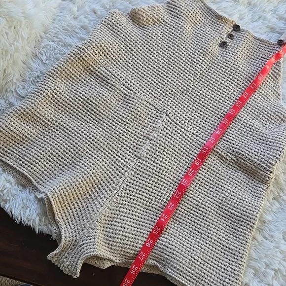 Free People Beach Ecru Cotton Crochet Romper Large - Picture 4 of 6